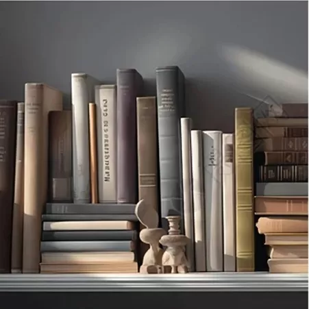 Buku hardcover dan karya seni
