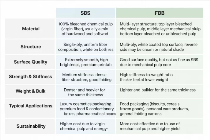 SBS vs. FBB: Cara Memilih Papan Kemasan yang Paling Sesuai SBS vs. FBB: Cara Memilih Papan Kemasan yang Paling Sesuai
